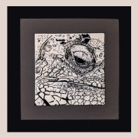 Iguana embroidery